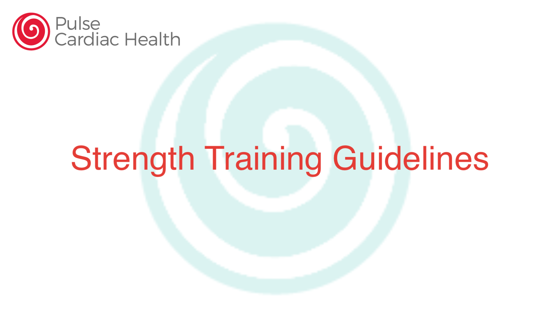 Strength Training Guidelines Pulse Cardiac Health