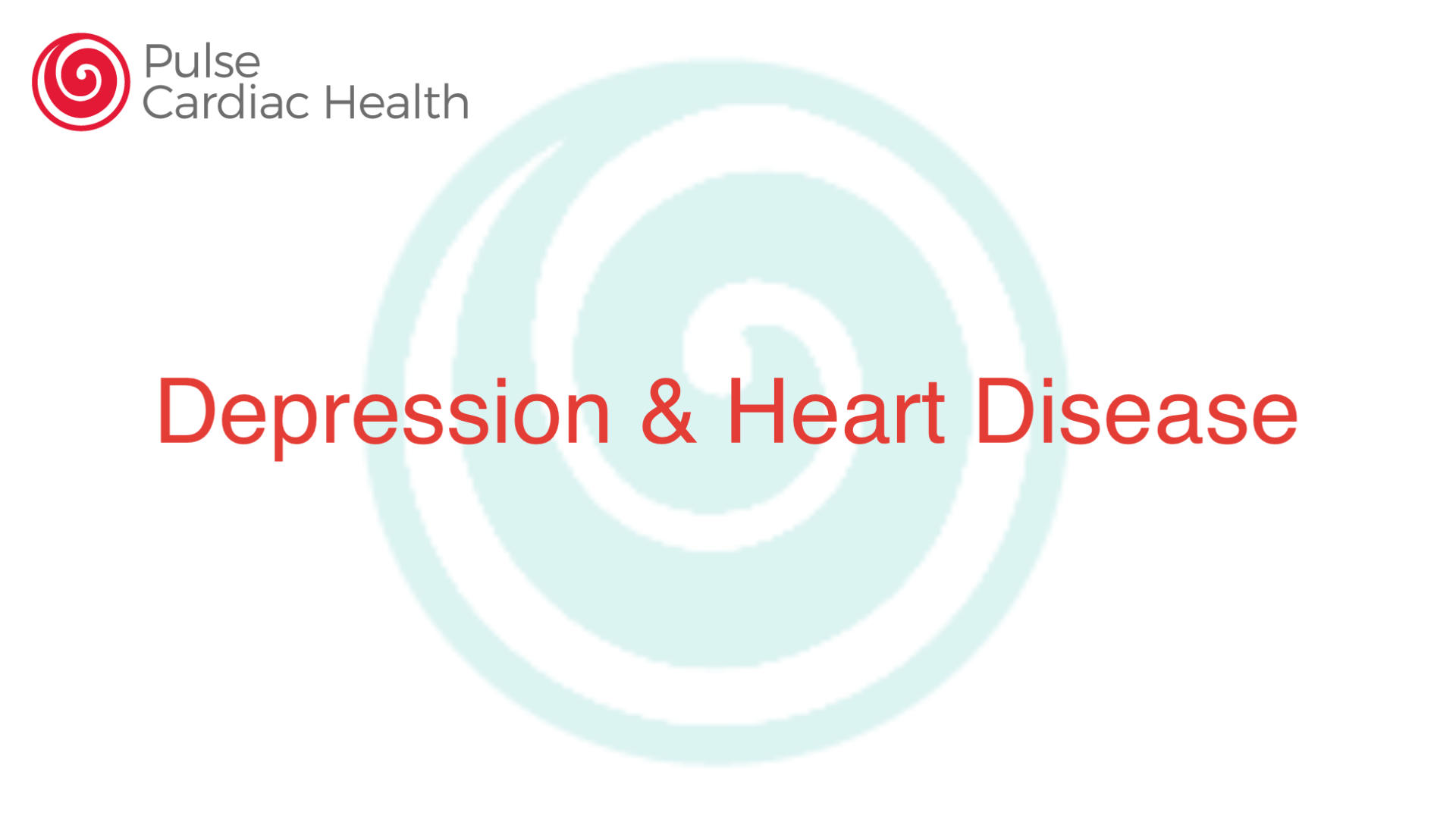 Depression Heart Disease Pulse Cardiac Health